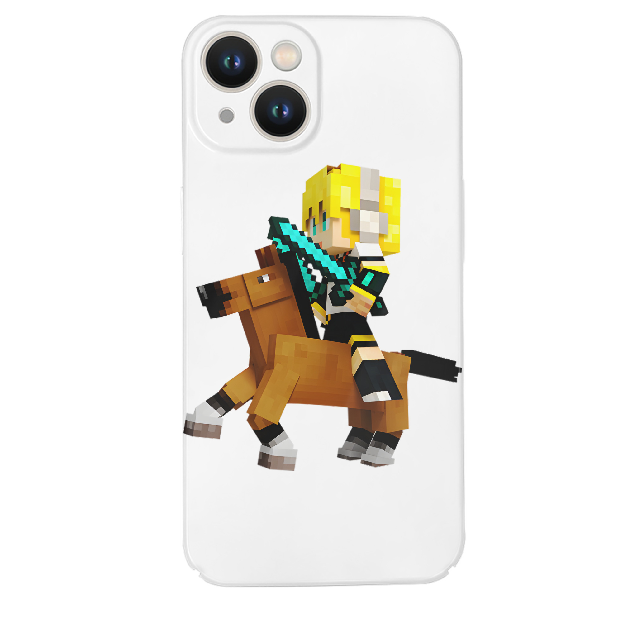 （画像用） マインクラフト ブロックの世界 Minecraft MC Block world 【iPhone 14シリーズ対応】ハードケース